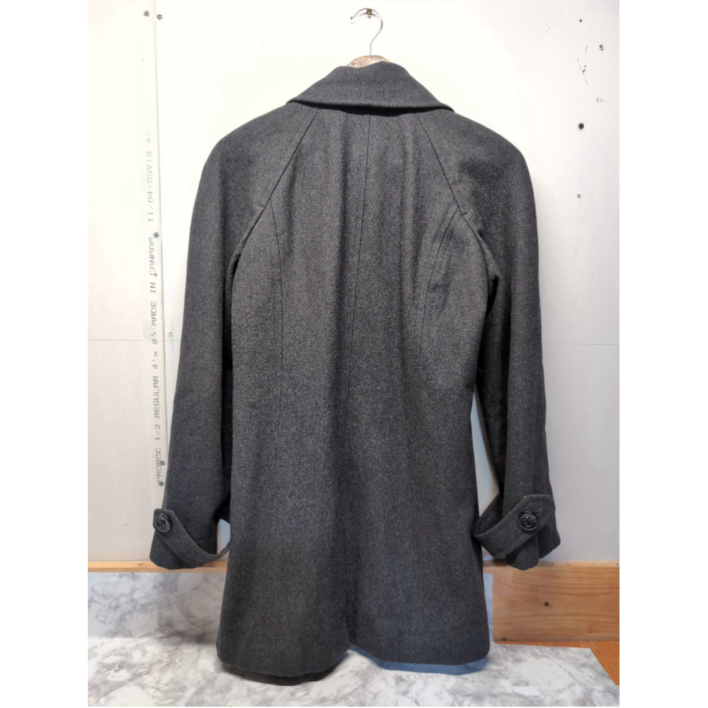 London Fog Wool Charcoal Black Women Dressy Peacoat Size M Quiet Luxury Oldmoney - Picture 2 of 11